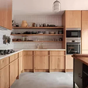 Factory Supply Japanese Simple Wall Kitchen Cabinets Kitchen Units Set Cabinet Design with Closing Drawer Meuble De Cuisine