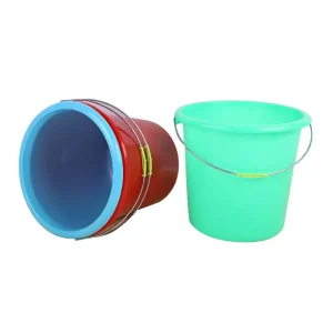 Factory Various Size Plastic Water Bucket With Handle Round Plastic Bucket