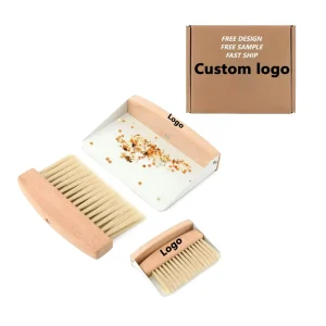Factory Wooden Dustpan and Brush Set with Soft Bristles Portable Mini Broom Eco friendly Durable Cleaning Tool