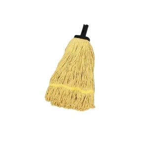 Factory Yellow Cotton Yarn Mop Head Socket Type Cotton Wax Mop Refill for Hotel Property Commercial Floor Cleaning