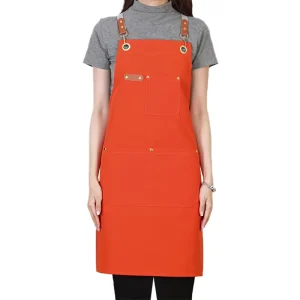 Factory direct Restaurant Work Aprons Sleeveless High quality Lightweight Durable Reusable Polyester Cotton Canvas