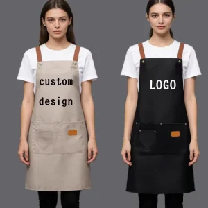 Fashion Stain Resistant Polyester Cooking Apron Machine Washable for Kitchen Gardening Holiday Gifts