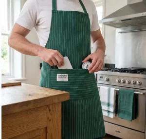 Fashionable Waist Apron Sleeveless Breathable Durable Home Kitchen Use Washable Eco Friendly Cotton Oil Cleaning