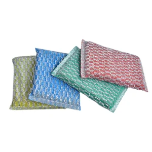 Fast Cleaning Gold and Sliver Wire Sponge Block for Grease Washing