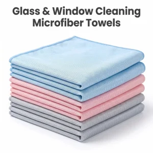 Fast Cleaning Window & Glass Polishing Cloth Lint Free Reusable Microfiber Car Cleaning Rag