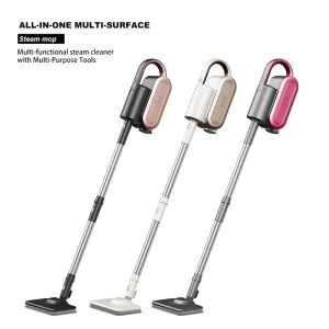 Fast Heating 30s Steam Mop 110℃ Sterilizing 180° Rotating Head 3 in 1 Multi-functional for Home Deep Cleaning
