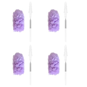 Feather Duster Home Use for Sweeping Dust Electrostatic Duster Disposable Non-Woven Fabric Retractable Plastic Handle Cleaning