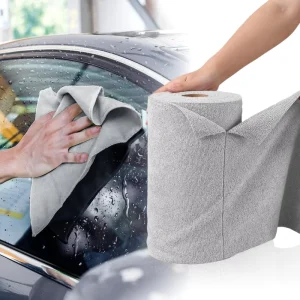 Fiber Eco Waffle Customized Thick Towel Rolls Tear Away Cloth Kitchen Absorbent Disposable Cleaning