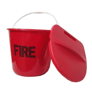 Fire Fighting 10L Plastic Bucket Red Fire Sand Bucket With Lid