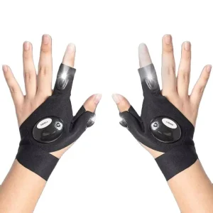 Fish Camping Luminous LED Flashlight Ofishing Racing Gloves Work Other Sports Gloves Fish Fingerless Household Fishing Gloves