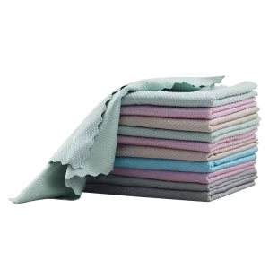 Fish Scales Design Microfiber Kitchen Washcloth Scratch Free Lint Free & Highly Absorbent Reusable Dish Towel for Daily Cleaning