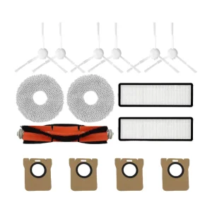 Fit for Dreame L10s Ultra Robot Vacuum Cleaner Accessories 15 Piece Set 1 Main Brush 2 Mop 2 Filters 6 Side Brushes 4 Dust Bags