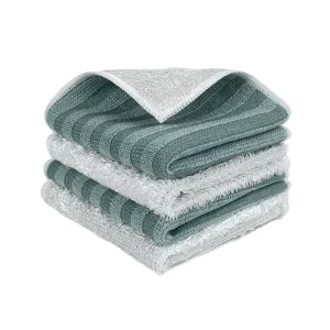 Five Adds Five Pattern Cleaning Cloth for Microfiber Overlocking White and Green