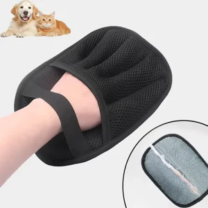 Five Finger Reusable Eco friendly Electrostatic Pet Hair Removal Gloves & Lint Roller (Plastic Manual)