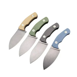 Fixed Blade Knife with 5Cr15 Stainless Steel Blade and G10 Handle, Sheath Included, for Outdoor and Home Use
