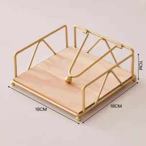 Flat Minimalist Metal Welded Square Napkin Holder