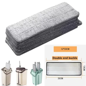 Flat Mop Pads Microfiber Mop Pad Refill Head Washable Microfiber Squeeze Cleaning Mop Heads Replacement