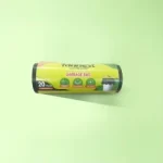 Flat Mouth PE Garbage Bags 50x60cm 20pcs Roll 0.7mic Thick Durable Disposable Trash Bags for Kitchen Bathroom Office