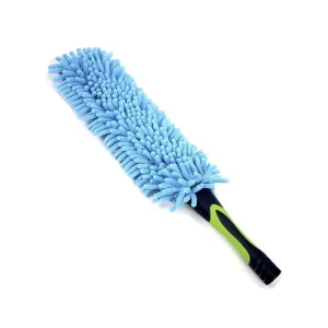 Flexible Chenille Duster Blue Handle + Soft Microfiber Head Ideal for Ceiling Fans Corners and High Surfaces