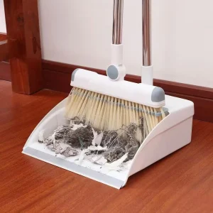 Floor Brush Set Indoor Non Stick Hair Broom Long Handle Broom Dustpan Combination Set Plastic Broom and Dustpan