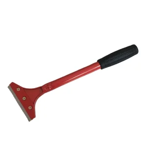 Floor Cleaning Hand Tools Red Color Long Handle Metal Scraper