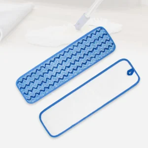 Floor Cleaning Microfiber Mop Heads Refills with Zigzag Stiff Bristles Absorbent Flat Scrubbing Mop Pads Replacement