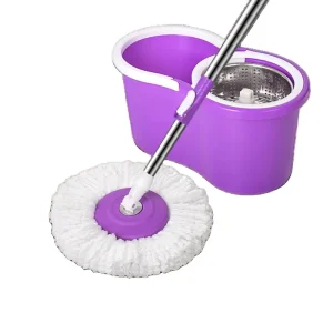 Floor Cleaning Mop Set with Bucket, Wringer and Durable Fibers