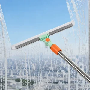 Floor Shower Squeegee Long Straight Plastic Lightweight 180 Rotatable Head Bathroom Wiper TPR Soft Blade Water Scraper Stainless