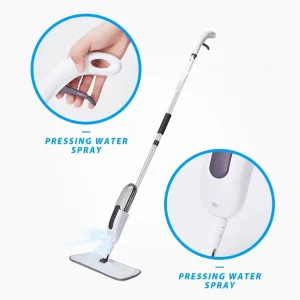 Floor Spray Hand Free Telescopic Refillable Eco Friendly Durable Self Wringer Microfiber Spray Mop 360 Coverage for Flat Floor