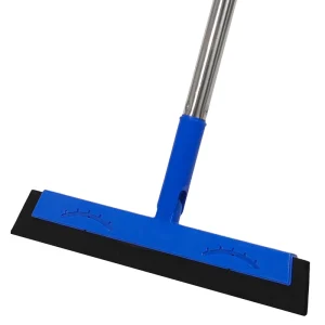 Floor Squeegee Broom with Long Handle Heavy Duty Rubber Squeegee Kit Scrubber for Tile Floor Garage Concrete