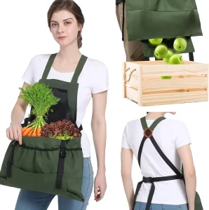 Flower Fruit Storage Quick Release Harvest Apron Outdoor Picking Large Pocket Apron Gardening Backpack Tool Apron Picking Bag