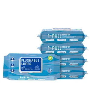 Flushable Adult Cleansing Wipes 1 Pull Point Break Disposable Soft Cloths