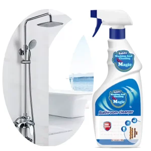 Foam Detergent and Cleaning Spray for Mirrors and Bathroom Tiles