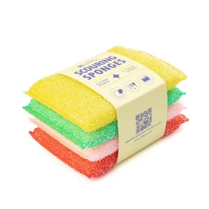Foamstar Colorful Kitchen Sponge Scrubber Fast Cleaning Power Fiber Pads Sponges Scouring Pads