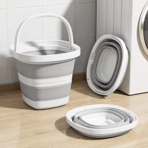 Foldable Collapsible Plastic Water Bucket with Handle 10L Large Capacity Multi-Purpose Durable Portable