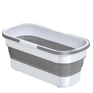 Foldable Portable Plastic Mop Bucket for Car Wash Rectangular Design