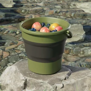 Foldable Stackable Portable Car Mounted Water Bucket Outdoor Fishing Beachcombing 6-10L PP Plastic Home Use Student