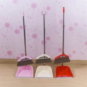 Folding Broom and Dustpan Set with Stainless Steel Stick