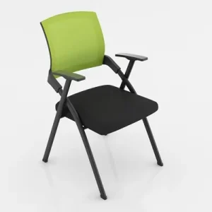 Folding Mesh Conference and Training Chair with Writing Board for Classroom, Office and Meeting Use