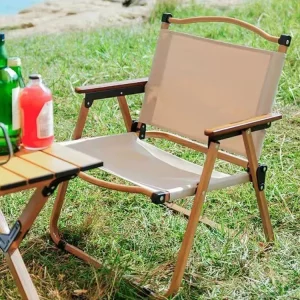 Folding Portable Kermit-Style Picnic Chair for Camping and Outdoor Use