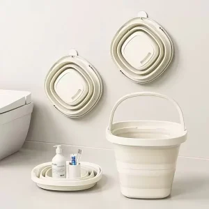 Folding Portable Waterproof Car Mounted Wash Bucket PP Thickened Plastic Eco-Friendly Durable Foot Soaking Bucket Home Use
