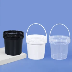 Food Grade 2L Clear Plastic Bucket Printed With Lids