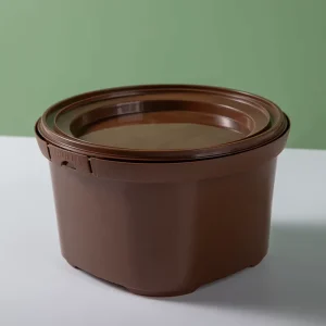 Food Grade 500ml 1L 2L 3L 5L Single Wall Clear Plastic Round Buckets with Lids and Handle