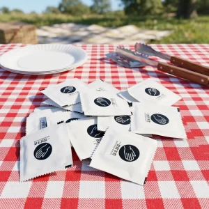 Food Grade HDPE Disposable Gloves Individually Wrapped Waterproof Gloves for Food Preparation