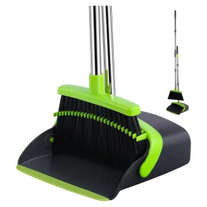 Food Grade Home Cleaning Folding Detachable Broom and Dustpan Set with Extendable Handle