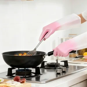 Food Grade Kitchen Safety Protection Hand Custom Silicone Gloves for Home Cleaning Anti scalding Sealing Waterproofing