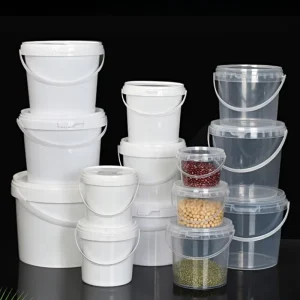 Food Grade PP Plastic Container Handle Lid Portable 300ml 5L Capacity Eco Friendly Durable Ice Cream Food Storage Bucket