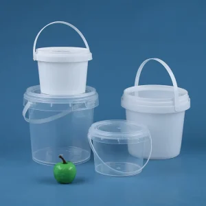 Food Grade Plastic Drink Buckets Durable Plastic Buckets with Lid and Handle for Beverage Processing Plants