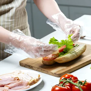 Food Grade Plastic LDPE Polyethylene Disposable Kitchen Gloves Strong Gloves