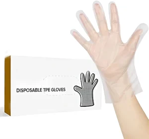 Food Grade Powder Free Latex Free Thick TPE Disposable Gloves Waterproof Durable for Kitchen and Household Cleaning